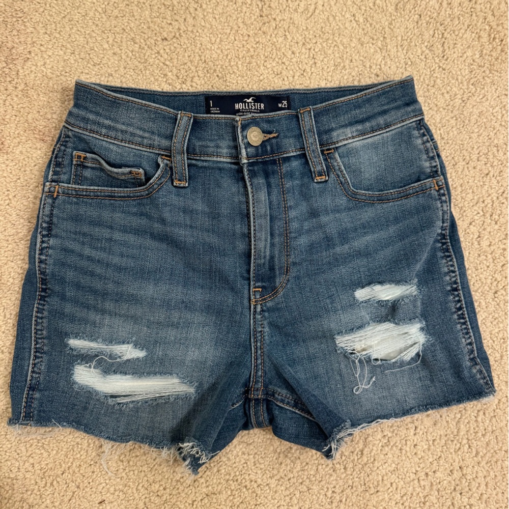 Hollister Women's Distressed Blue Jean Shorts